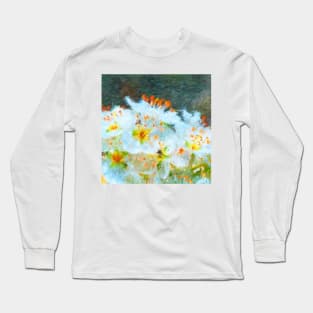 Painted Blossom Flowers Long Sleeve T-Shirt